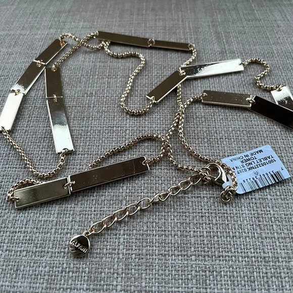 ALFANI Women Necklace Gold Tone Fashion Tablet LNG STN NK TOWER Jewelry - Picture 2 of 11